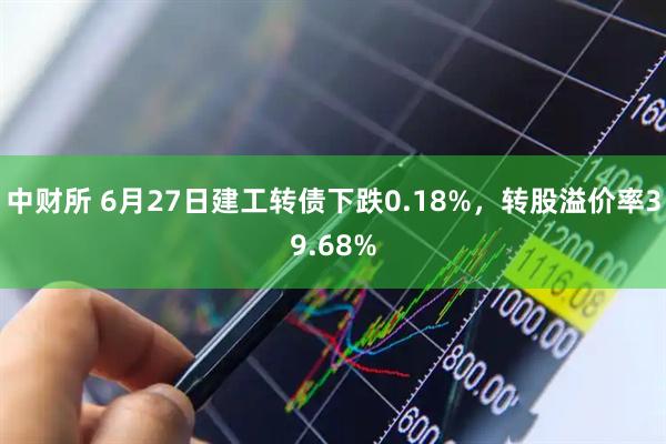 中财所 6月27日建工转债下跌0.18%，转股溢价率39.68%